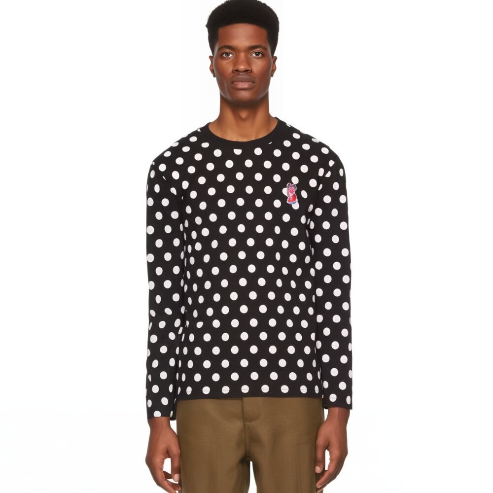 SzM Maison Kitsuné Unisex ACIDE Polka Dot Long Sleeve Shirt - Limited Edition